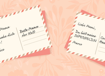 Zwei Postkarten mit Muttertagsgrüssen