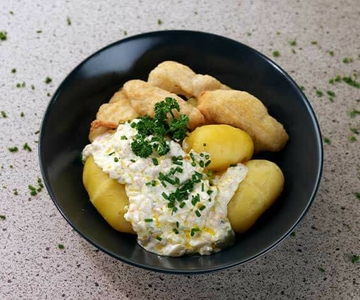 Pellkartoffeln mit Leinölquark