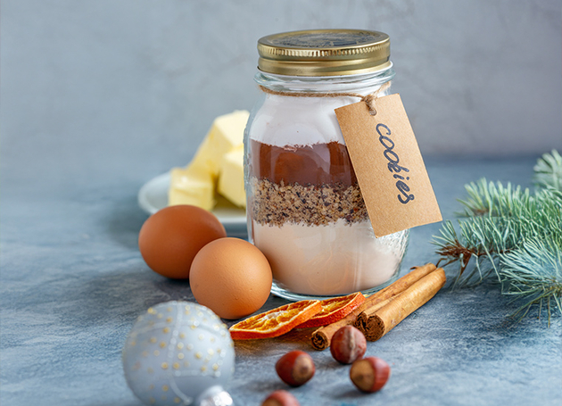 Leckere Backmischung im Glas